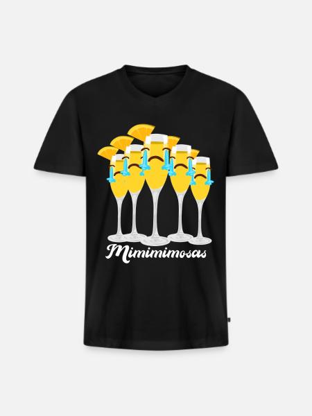 Mimosa Funny Mimosas - Men's Premium Organic T-shirt with V-neck - black