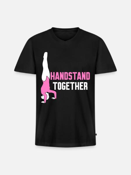 Gymnast Handstand Handstands - Men's Premium Organic T-shirt with V-neck - black
