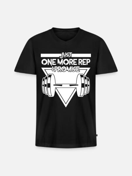 Bodybuilder Motivation Gym Musculation - T-shirt encolure en V Premium bio Homme - noir