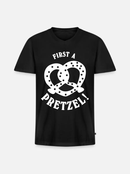 Bretzel Bretzels - T-shirt encolure en V Premium bio Homme - noir