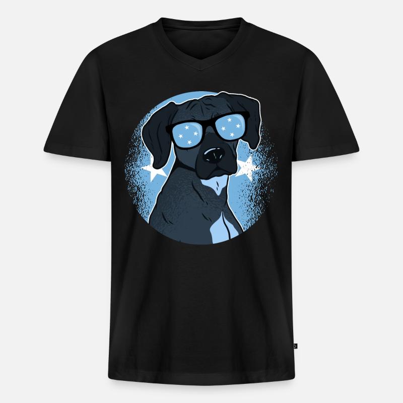 Mikronesien - Männer Premium Bio T-Shirt mit V-Ausschnitt - Schwarz