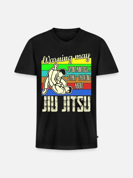 Ju-Jitsu Jujutsu Jiu-Jitsu - Men's Premium Organic T-shirt with V-neck - black
