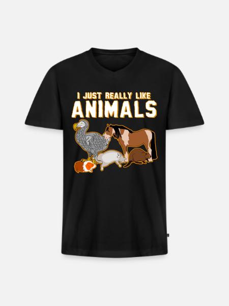 Veterinary Assistant Pets Veterinarian - Men's Premium Organic T-shirt with V-neck - black