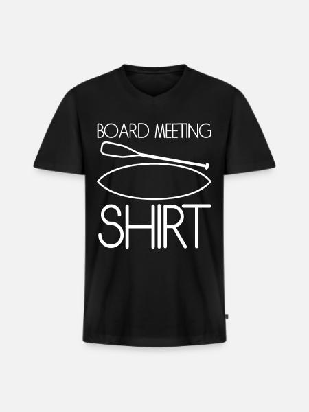 SUP Board Meeting - Men's Premium Organic T-shirt with V-neck - black