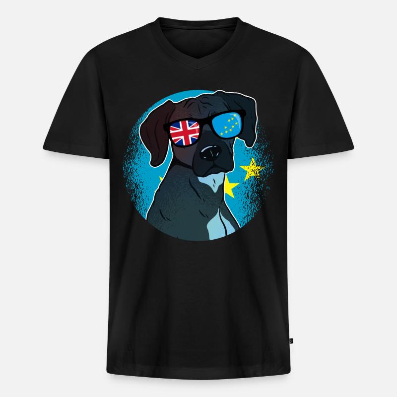 Tuvalu - Männer Premium Bio T-Shirt mit V-Ausschnitt - Schwarz