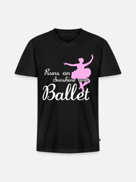 Ballerina Dancing Ballet Dancer - Men's Premium Organic T-shirt with V-neck - black
