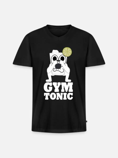 Kettlebell Gym Motivation Musculation - T-shirt encolure en V Premium bio Homme - noir
