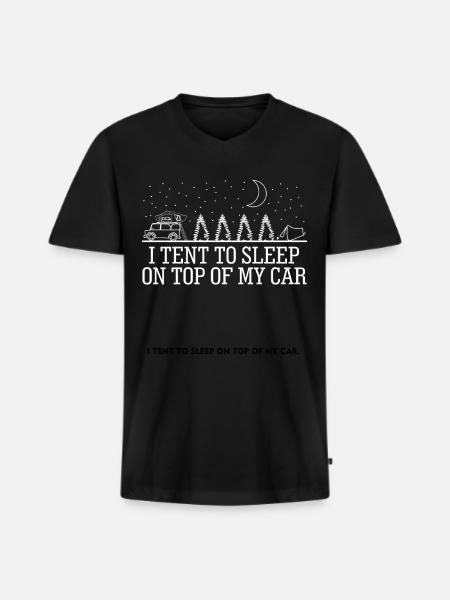 Roof Tent Offroad Camping Camper - Men's Premium Organic T-shirt with V-neck - black