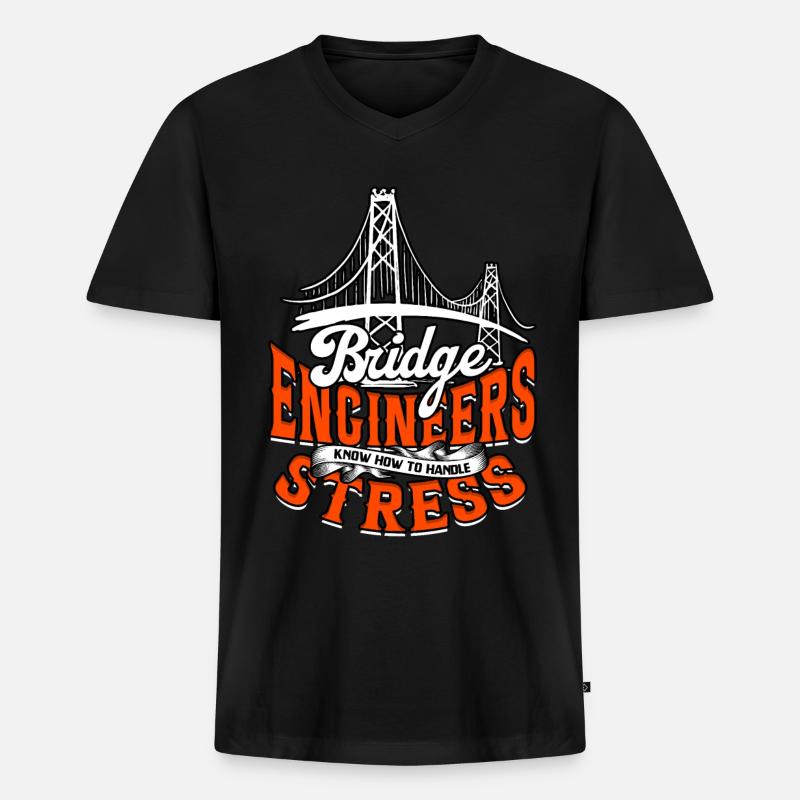 Bridge Engineer Civil Engineering - Men's Premium Organic T-shirt with V-neck - black