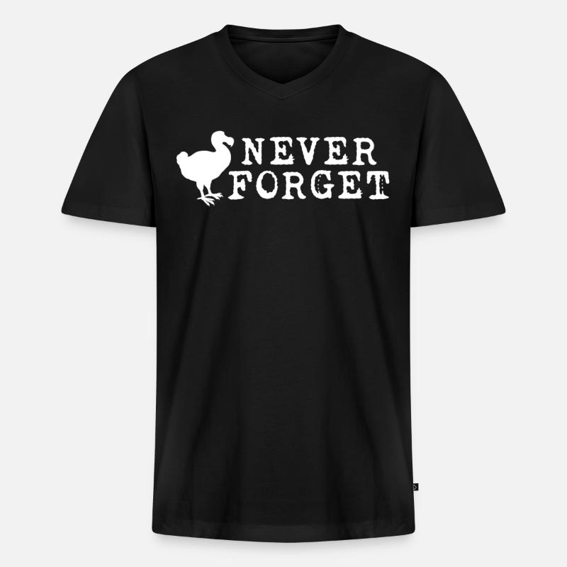 Dodo - Männer Premium Bio T-Shirt mit V-Ausschnitt - Schwarz