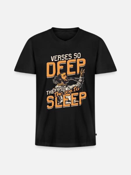 Poetry Slam - Männer Premium Bio T-Shirt mit V-Ausschnitt - Schwarz