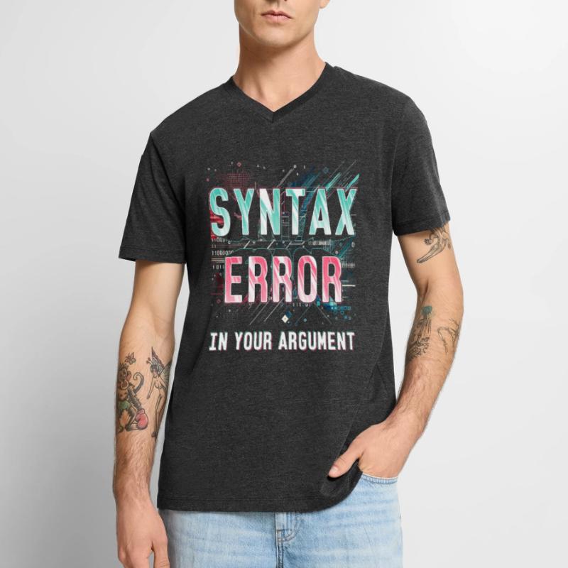 Robotics Engineer Syntax Error In Your Argument Men's Premium Organic T-shirt with V-neck