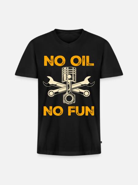 Piston Engine Car Mechanic Combustion - Men's Premium Organic T-shirt with V-neck - black