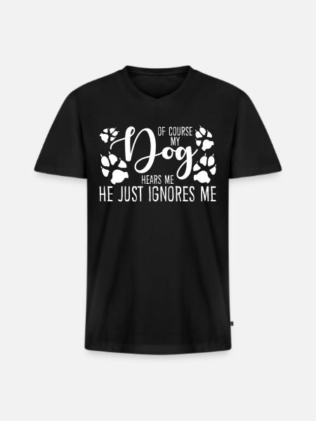 Shepherd Dogs Shepherd White - Men's Premium Organic T-shirt with V-neck - black