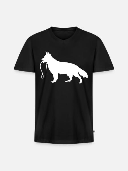 Shepherd Dog Leash German Shepherd - Men's Premium Organic T-shirt with V-neck - black
