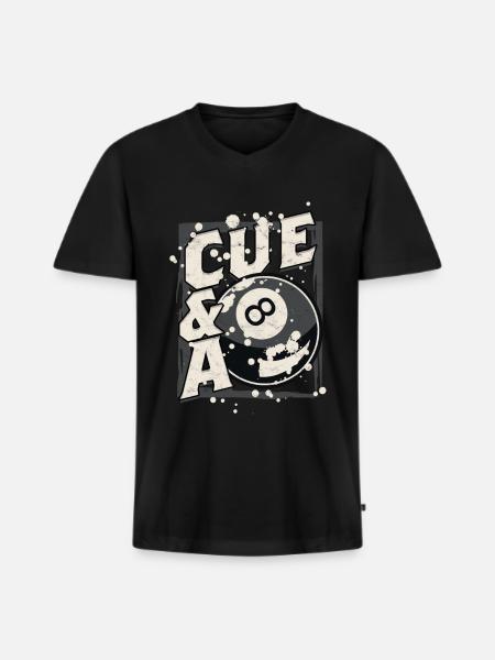 8-Ball Billard - Männer Premium Bio T-Shirt mit V-Ausschnitt - Schwarz