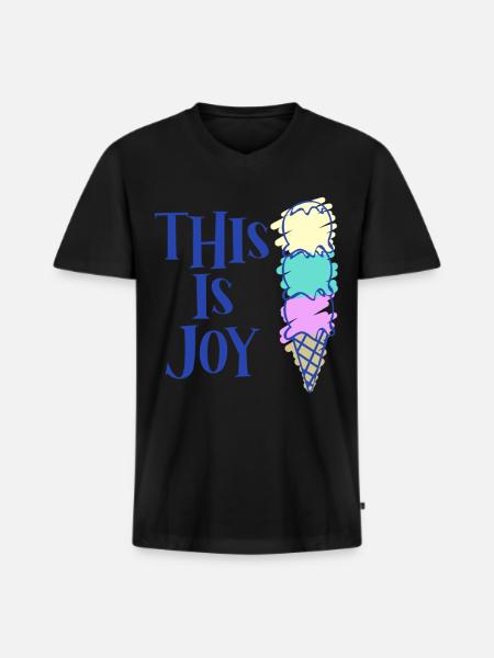 Coupe de crème glacée - T-shirt encolure en V Premium bio Homme - noir
