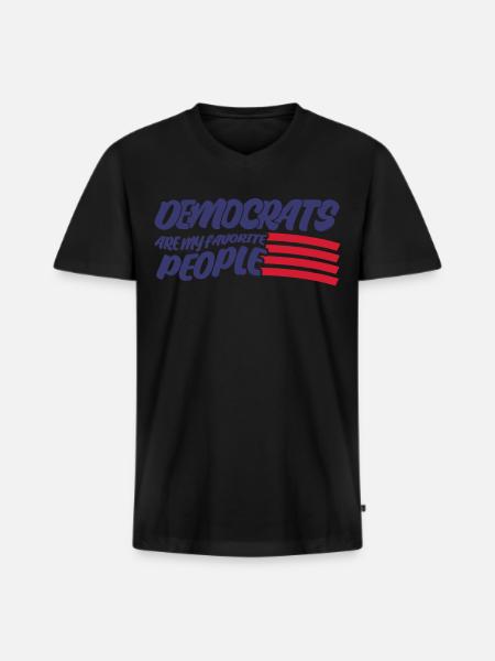 Democrat Democratic Elections Democracy - Men's Premium Organic T-shirt with V-neck - black