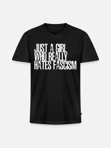 Respect Tolerance Antifascism - Men's Premium Organic T-shirt with V-neck - black