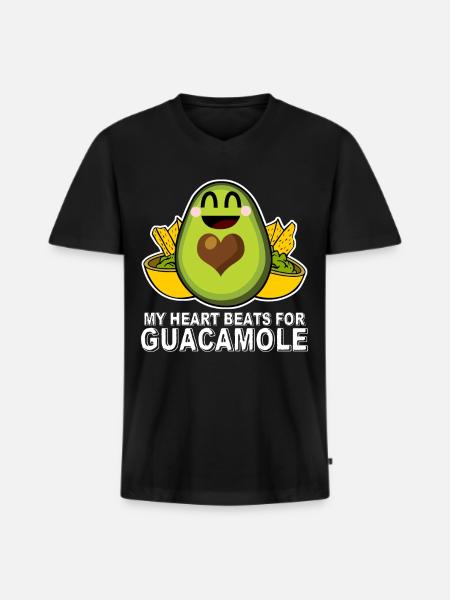 Guacamole Avocado Tortilla Chips - Men's Premium Organic T-shirt with V-neck - black