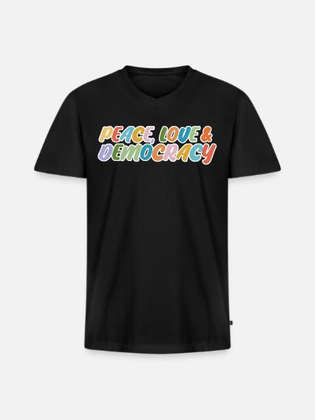 Democratic Elections Democracy - Men's Premium Organic T-shirt with V-neck - black