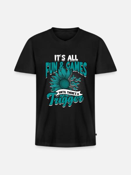 Suchtkrank Entgiftung Entzug - Männer Premium Bio T-Shirt mit V-Ausschnitt - Schwarz