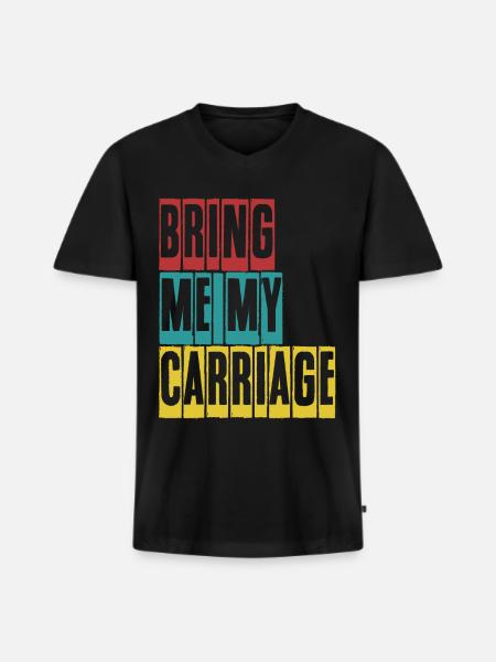 Cocher de calèche Cochers - T-shirt encolure en V Premium bio Homme - noir