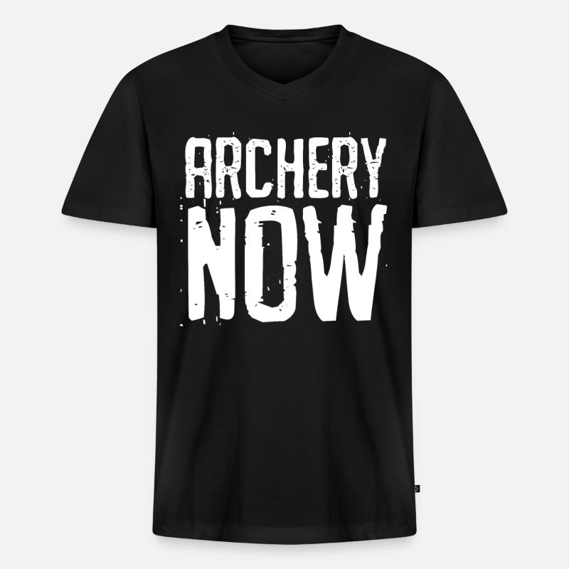 Compound Bow Archery Recurve Bow - Männer Premium Bio T-Shirt mit V-Ausschnitt - Schwarz