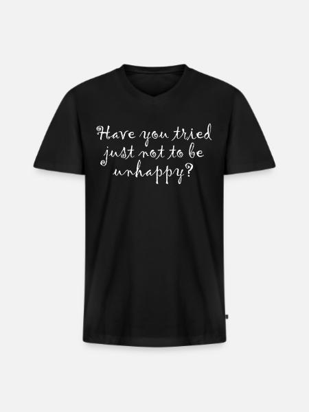 Sarcasm Sarcastic Goth Misanthrope - Men's Premium Organic T-shirt with V-neck - black