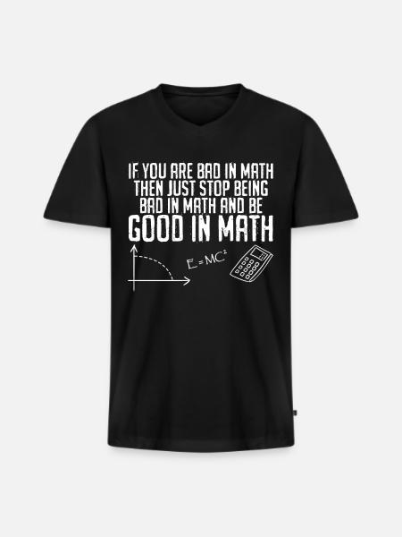 Math Maths Mathematics Physics Teacher - Männer Premium Bio T-Shirt mit V-Ausschnitt - Schwarz