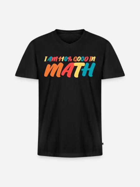 Math Teacher Maths Mathematics Physics - Men's Premium Organic T-shirt with V-neck - black