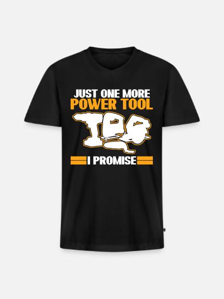 Best Power Tool Electric Tools - Men's Premium Organic T-shirt with V-neck - black