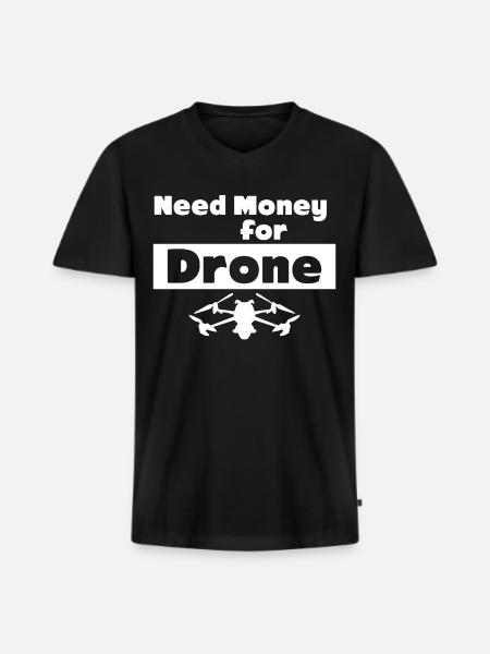 Drone FPV Drones Quadcopter - Men's Premium Organic T-shirt with V-neck - black
