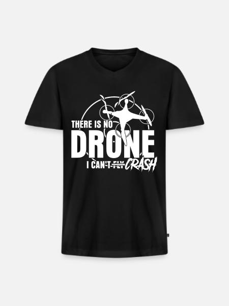 Drone Crash Quadcopter FPV Drones - Men's Premium Organic T-shirt with V-neck - black