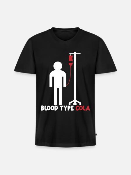 Cola Lemonade Softdrinks Softdrink - Männer Premium Bio T-Shirt mit V-Ausschnitt - Schwarz