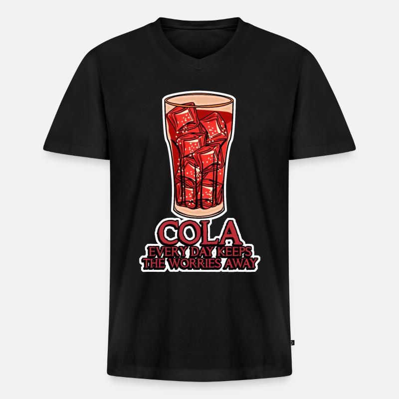 Cola Joke Lemonade - Männer Premium Bio T-Shirt mit V-Ausschnitt - Schwarz