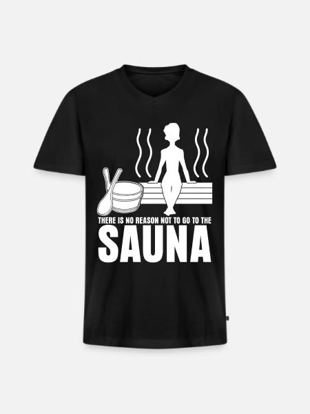 Sauna Spa Thermal Bath Wellness - Men's Premium Organic T-shirt with V-neck - black