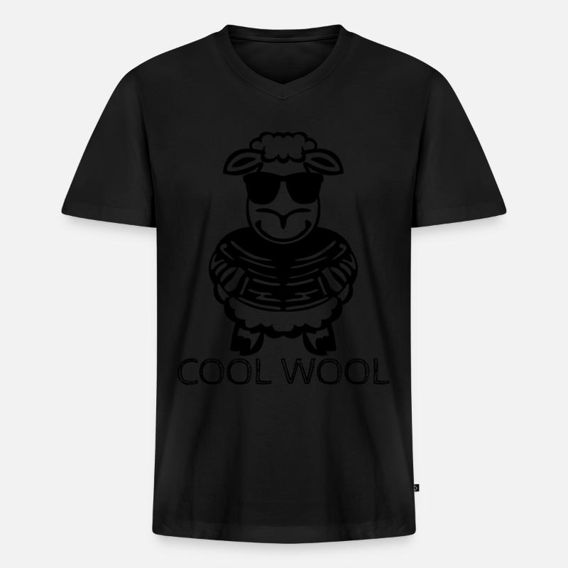 Sheep Shepherd - Männer Premium Bio T-Shirt mit V-Ausschnitt - Schwarz