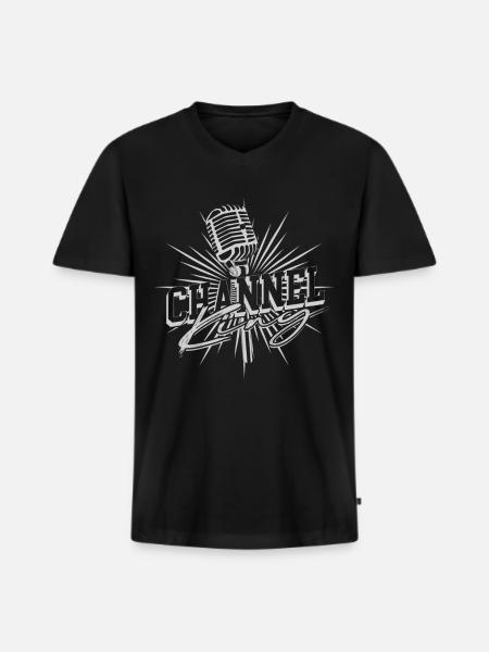 Podcast Podcaster Podcasting - Männer Premium Bio T-Shirt mit V-Ausschnitt - Schwarz