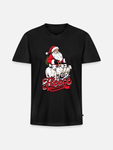 Shepherd Sheep Sheep Shepherd - Men's Premium Organic T-shirt with V-neck - black