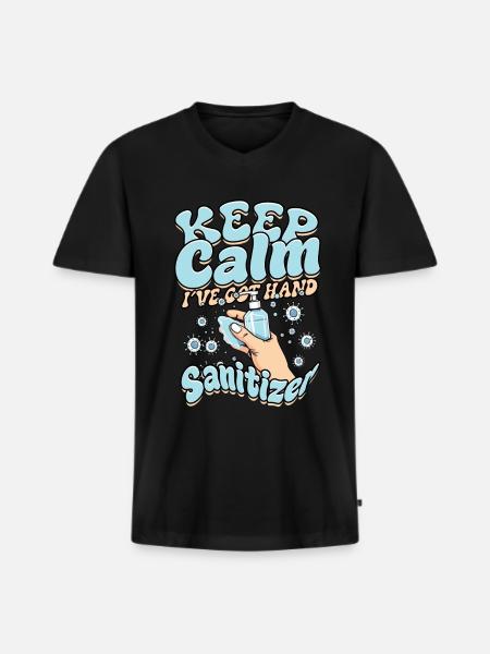 Nuclear phobia Mysophobia - Men's Premium Organic T-shirt with V-neck - black
