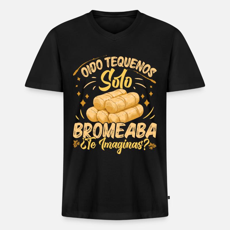 Tequenos venezolanisch - Männer Premium Bio T-Shirt mit V-Ausschnitt - Schwarz