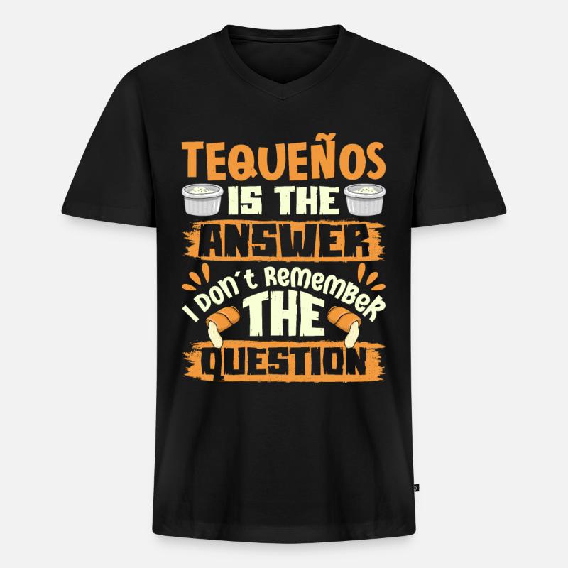 Tequenos venezolanisch - Männer Premium Bio T-Shirt mit V-Ausschnitt - Schwarz