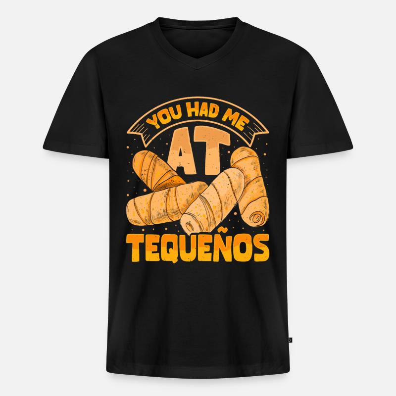 Tequenos venezolanisch - Männer Premium Bio T-Shirt mit V-Ausschnitt - Schwarz