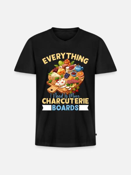 Funny Charcuterie Board - Men's Premium Organic T-shirt with V-neck - black