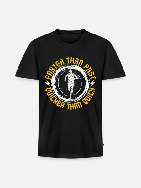 Sprint Athletics Sprint - Men's Premium Organic T-shirt with V-neck - black