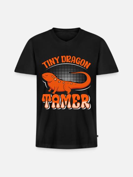 Triton - T-shirt encolure en V Premium bio Homme - noir