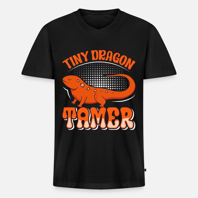 Triton - T-shirt encolure en V Premium bio Homme - noir