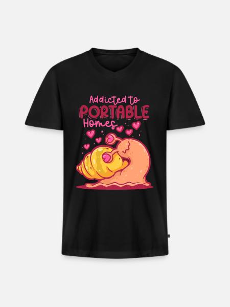 Muschelsammler Muscheln - Männer Premium Bio T-Shirt mit V-Ausschnitt - Schwarz