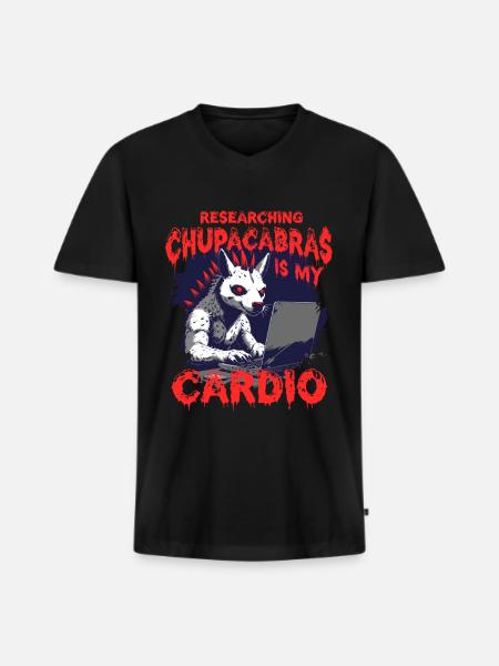 Chupacabra Kryptid Kryptozoologie - Männer Premium Bio T-Shirt mit V-Ausschnitt - Schwarz